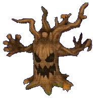 nbl - Tree, Halloween, Ghost - GIF animé gratuit