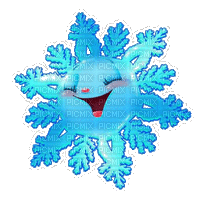 Улыбчивая снежинка - Nemokamas animacinis gif