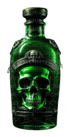 Skull.Bottle.Bouteille.green.Victoriabea - ilmainen png