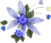 flowers turquoise Nitsa Papacon - GIF animado grátis