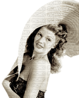 Vintage woman with a white hat - ingyenes png