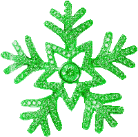Snowflake.Green.Animated - KittyKatLuv65 - Безплатен анимиран GIF