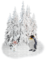 chantalmi  hiver winter neige snow noël  déco pingouin - Free PNG