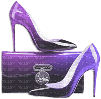 soave deco fashion bag shoe purple - png ฟรี