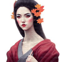 kikkapink autumn woman geisha - png gratis