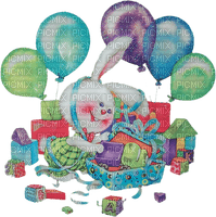 kikkapink deco scrap birthday bunny - png gratis