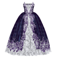 cecily-robe ancienne tons violet - gratis png