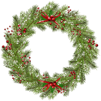 Christmas wreath - bezmaksas png