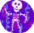 rave skeleton gif - Бесплатный анимированный гифка