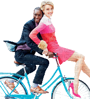 par--cyklar--couple cycling - GIF animado grátis