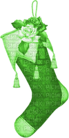 Stocking.Roses.Green - 無料png