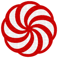 red white spiral mandala - png ฟรี