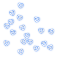 Little Hearts Blue - PNG gratuit