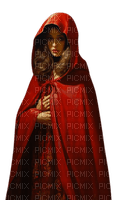Женщина  в красном плаще - δωρεάν png