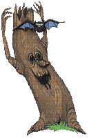 Kaz_Creations Tree Bat - Darmowy animowany GIF