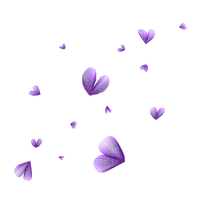 purple hearts - nemokama png