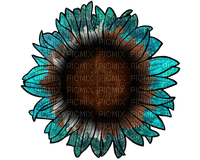 blue brown sunflower sunshine3 - ilmainen png