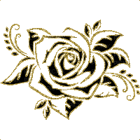 Glitter rose or/noir - Darmowy animowany GIF