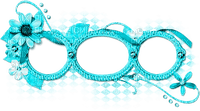 Frames.Flowers.Turquoise.Teal - Free PNG