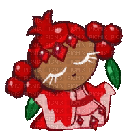 pomegranate cookie shrug - Free animated GIF