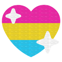 Pan Pride heart emoji - nemokama png