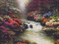 fondo jardin cascada  gif dubravka4 - Free animated GIF