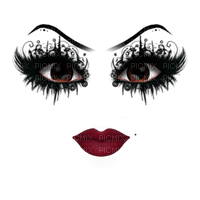 Gothic face makeup bp - png ฟรี