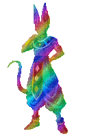 Rainbow Beerus - GIF animé gratuit
