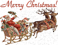 Santa sleigh bp - Бесплатный анимированный гифка