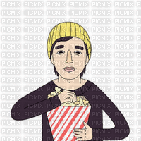 boy eat popcorn - Zdarma animovaný GIF