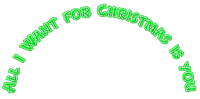 All I Want For Christmas Is You.Text.Green - besplatni png