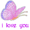 i love you pretty butterfly rainbow gif bug insect - Gratis animerad GIF