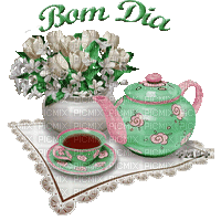 MMarcia gif  flores  fleur chá tea - Darmowy animowany GIF