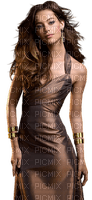 kvinna-brun-klänning - Free PNG