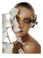 woman with flowers bp - gratis png