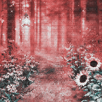 soave background animated autumn forest flowers - GIF animado gratis