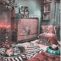 dolceluna pink vintage room bg fond gif - GIF เคลื่อนไหวฟรี