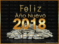 Feliz Año Nuevo 2018 - Безплатен анимиран GIF