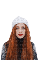 kikkapink woman winter redhead - ingyenes png