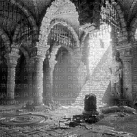 Y.A.M._Gothic fantasy background  black-white - 免费动画 GIF