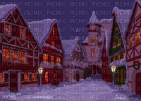 village in winter. - Gratis animerad GIF