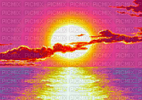 sunset pixel art background - Free animated GIF