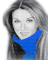 soave woman celine dion black white blue - 免费PNG