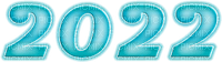 soave text new year 2022 teal - PNG gratuit