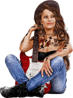 MUJER CON GUITARRA - 免费PNG