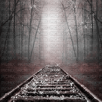 dolceluna forest train rail bg gif background - Бесплатни анимирани ГИФ