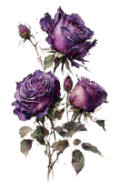 roses mauves vintage - бесплатно png