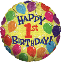 Kaz_Creations Happy 1st Birthday Balloon - png gratis