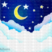 Y.A.M._Night, moon, stars background - Zdarma animovaný GIF