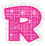 Kaz_Creations Animated Alphabet Pink  R